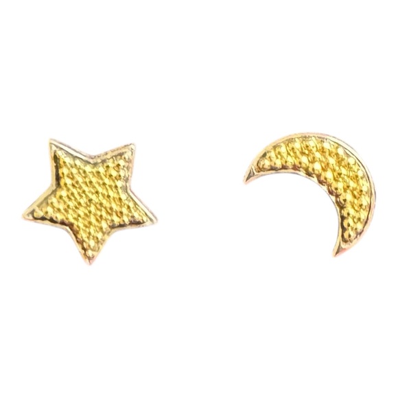 LAGOS Gold and Silver Star and Moon Earrings - Picture 5 of 8